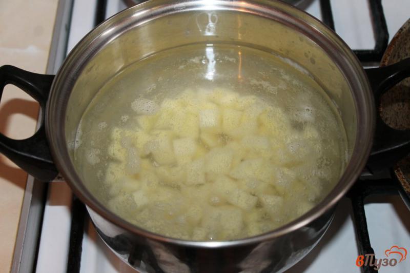 Фото приготовление рецепта: Суп с фрикадельками, цветной капустой и зеленым горошком шаг №2