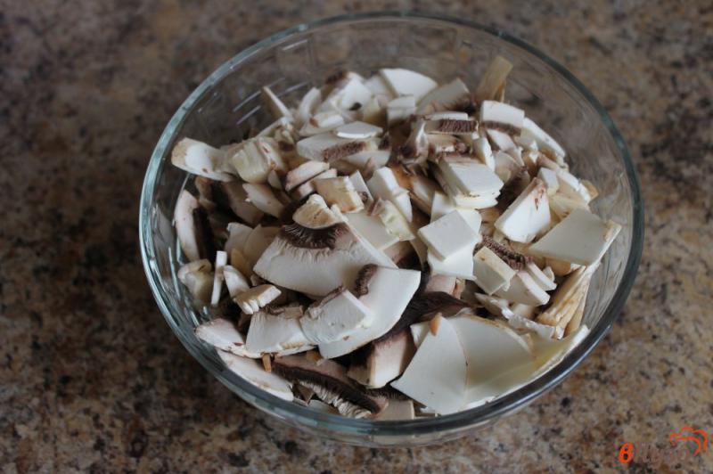 Фото приготовление рецепта: Лаваш гриль с грибами, перцем и баклажаном шаг №1