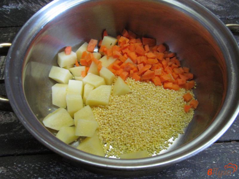 Фото приготовление рецепта: Суп с капустой и пшеном шаг №1