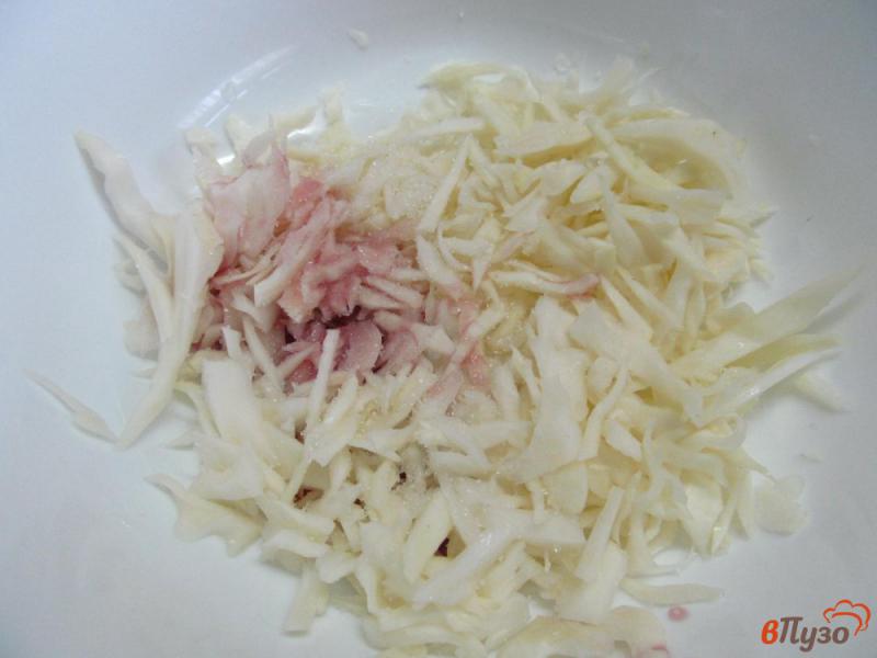 Фото приготовление рецепта: Салат из капусты с яблоком и клюквой шаг №1