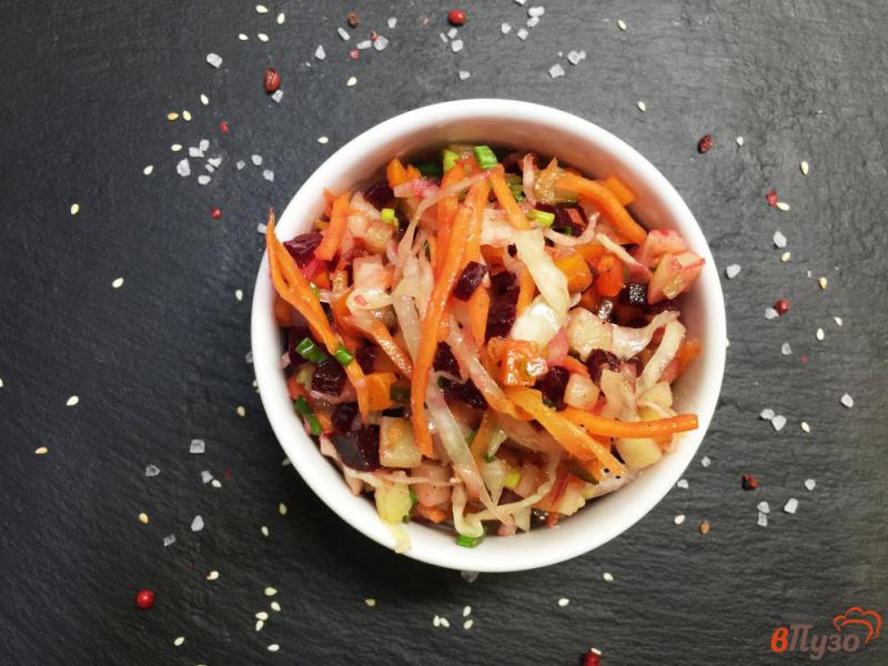 Фото приготовление рецепта: Винегрет с корейской морковью шаг №7
