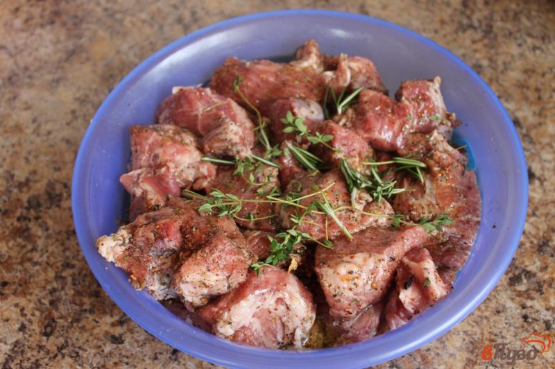 Фото приготовление рецепта: Шашлык из свинины маринованный в горчице шаг №4