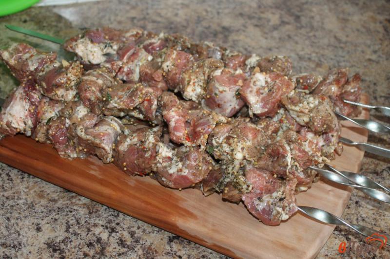 Фото приготовление рецепта: Шашлык из свинины маринованный в горчице шаг №9