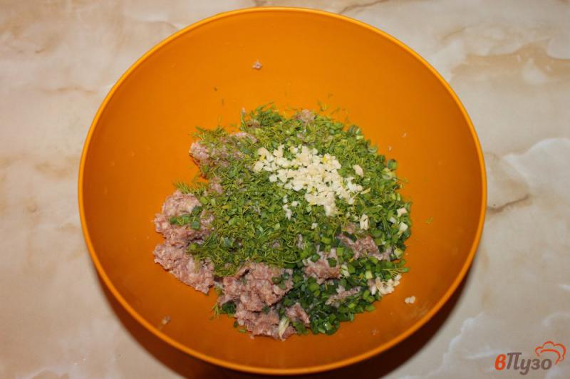 Фото приготовление рецепта: Котлеты из куриного мяса с зеленым луком и сыром шаг №3