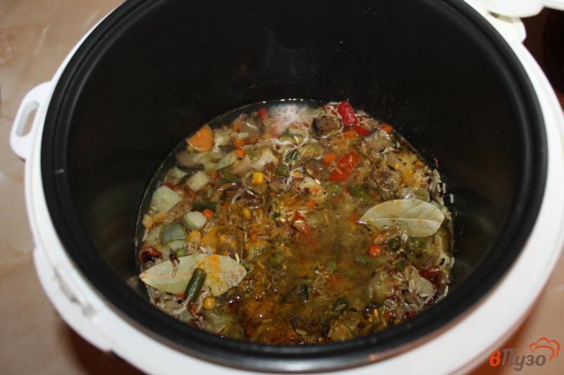Фото приготовление рецепта: Рис ассорти с овощами в мультиварке шаг №9