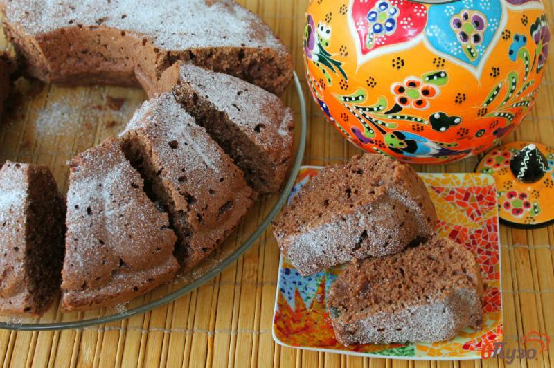 Фото приготовление рецепта: Шоколадный кекс с семенами льна и семечками тыквы шаг №6