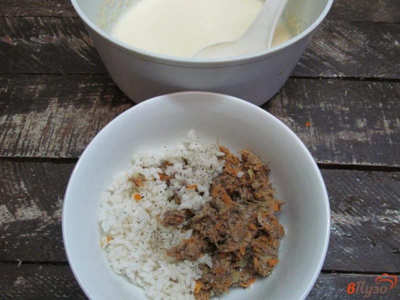 Фото приготовление рецепта: Блины с говядиной и рисом шаг №4