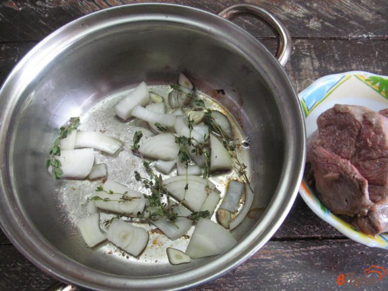 Фото приготовление рецепта: Рагу из говядины с пастой пенне шаг №2