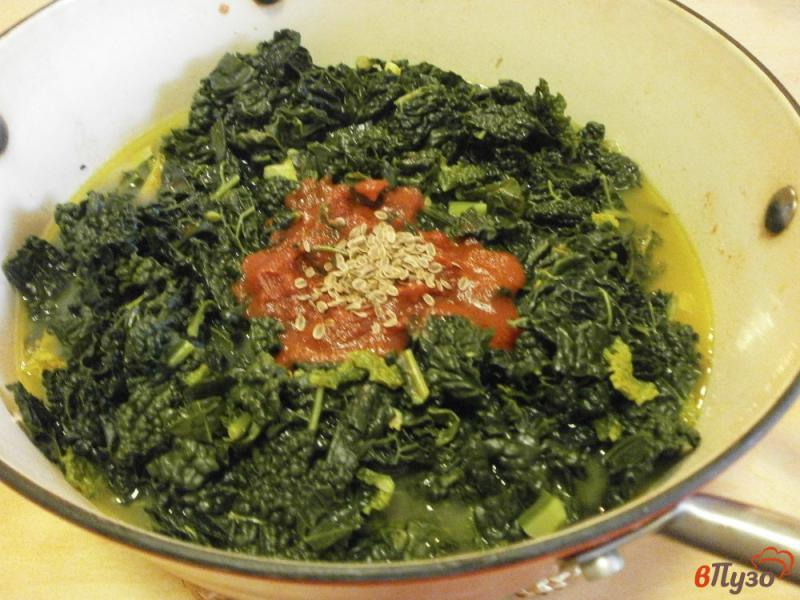 Фото приготовление рецепта: Минестроне с листовой капустой кале шаг №8