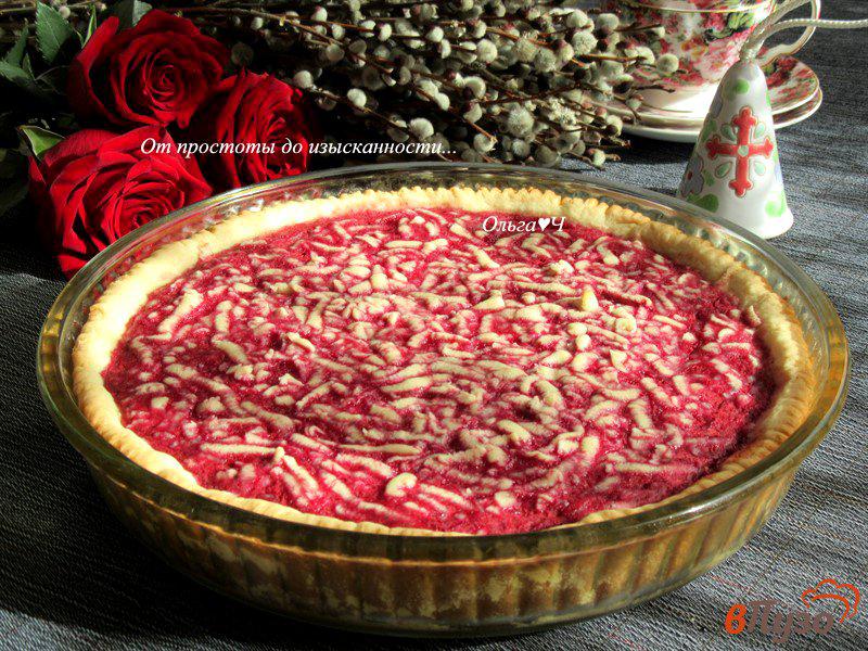 Фото приготовление рецепта: Постный вишневый пирог шаг №7
