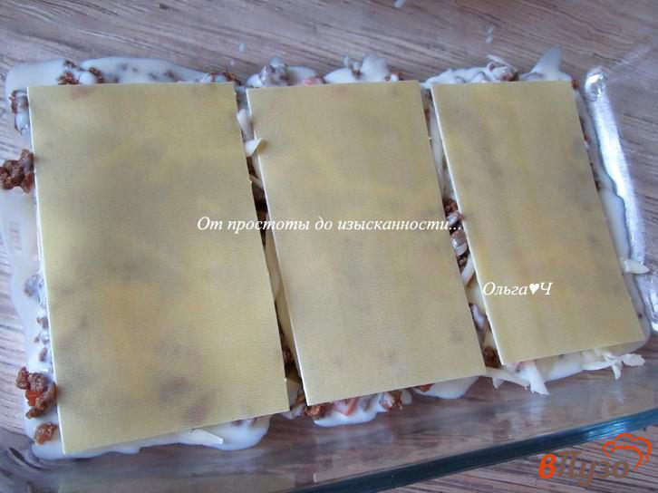 Фото приготовление рецепта: Мясная лазанья с адыгейской солью шаг №9