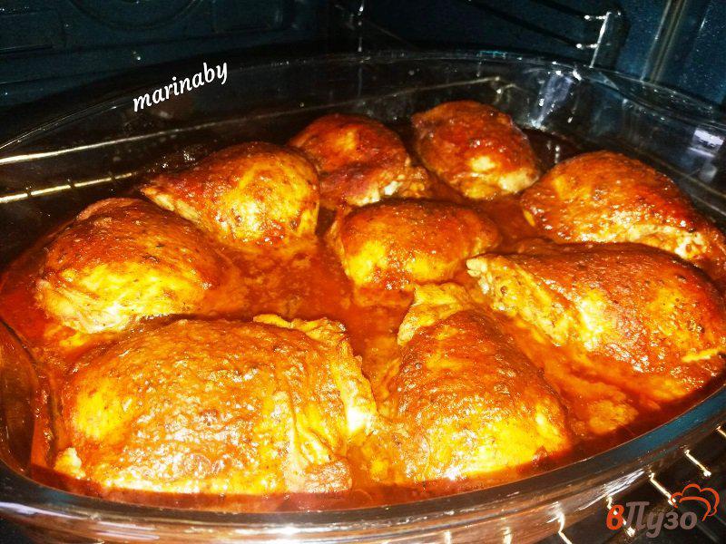 Фото приготовление рецепта: Запеченные куриные бедрышки в маринаде шаг №3