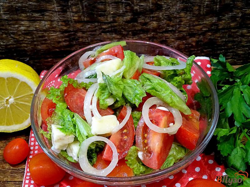 Фото приготовление рецепта: Салат из горгонзолы и помидоров шаг №6