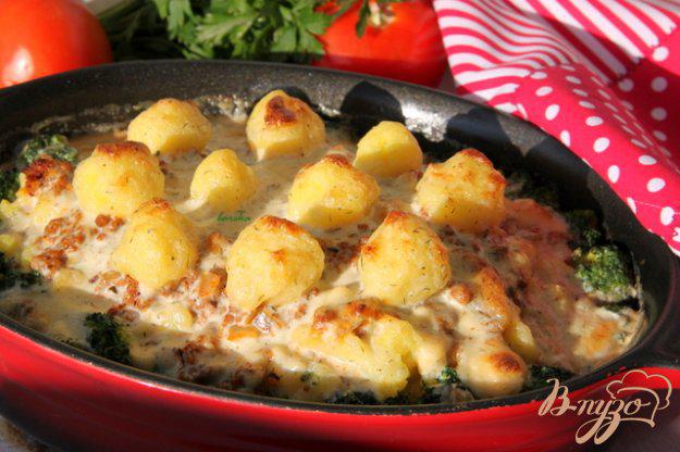 фото рецепта: Мусака с брокколи и картофельным пюре