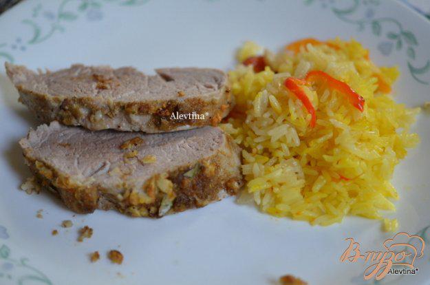 фото рецепта: Свиная вырезка по-кубински с рисом шафрановым