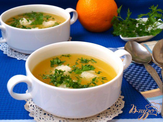 фото рецепта: Апельсиновый суп с рисовыми шариками