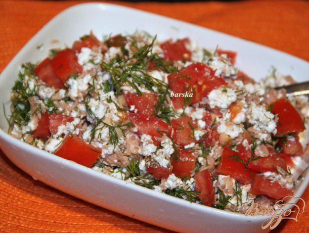 фото рецепта: Творожный салат  с тунцом
