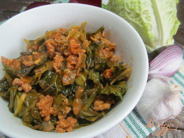 фото рецепта: Солянка из савойской капусты с фаршем