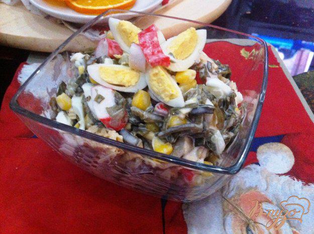 фото рецепта: Салат из морской капусты и маринованной спаржи