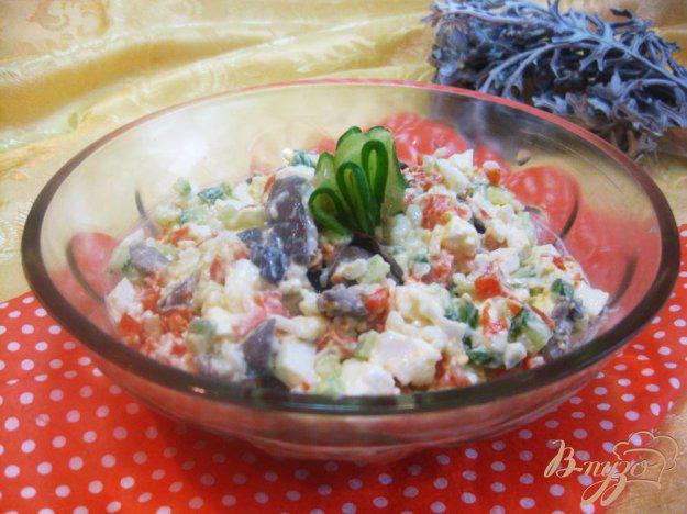 фото рецепта: Салат с грибами и рисом
