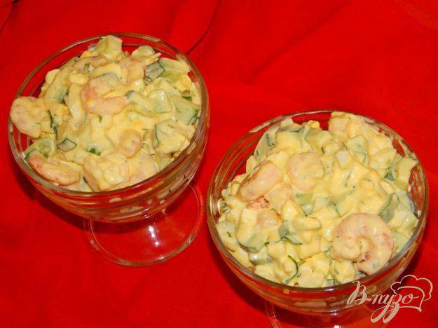 фото рецепта: Салат с креветками и брынзой