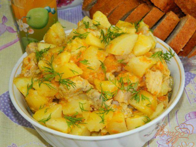 фото рецепта: Картофель с мясом в мультиварке