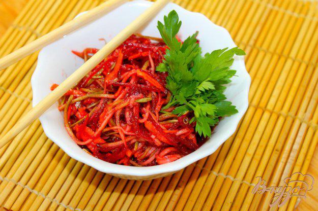 фото рецепта: Свекла с кабачками и морковью по  - корейски