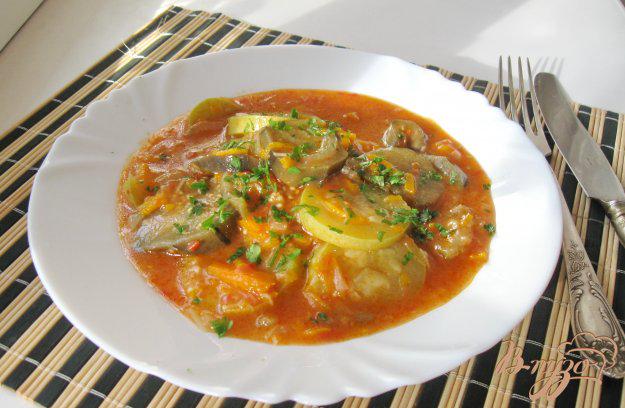 фото рецепта: Овощное рагу из кабачков и баклажанов