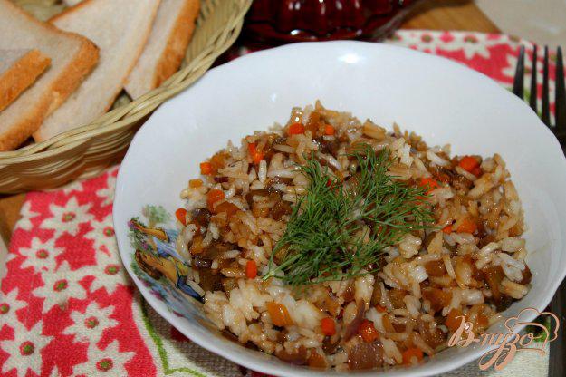 фото рецепта: Рис с тыквой и баклажаном