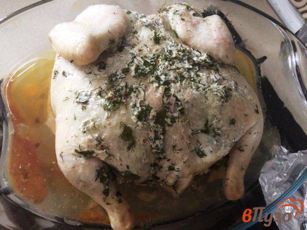 фото рецепта: Ароматная курица с чесноком и травами