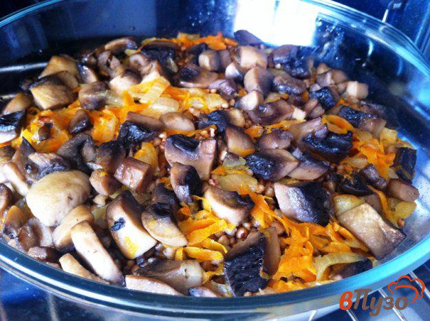 фото рецепта: Запеченная гречка с грибами