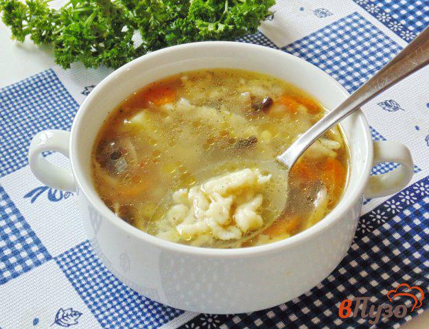 фото рецепта: Суп с мини клецками и грибами