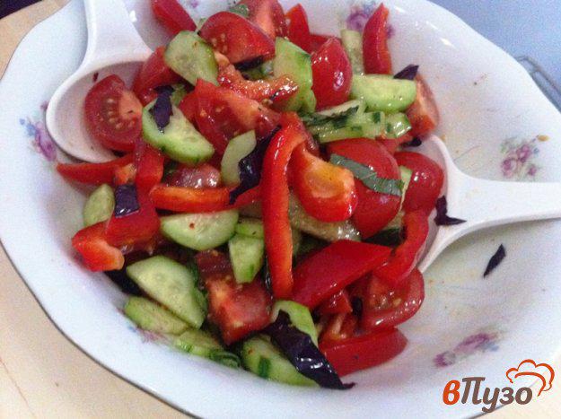 фото рецепта: Овощной салат с базиликом