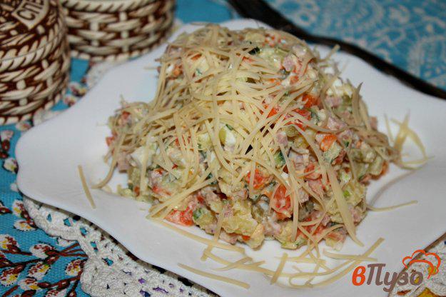 фото рецепта: Салат с ветчиной, морковью и картофелем