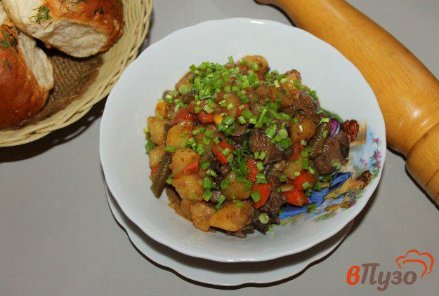 фото рецепта: Рагу овощное с картофелем и куриной печенью