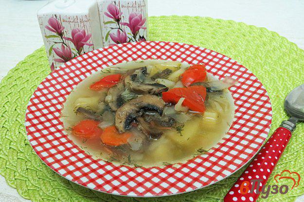 фото рецепта: Овощной суп с шампиньонами