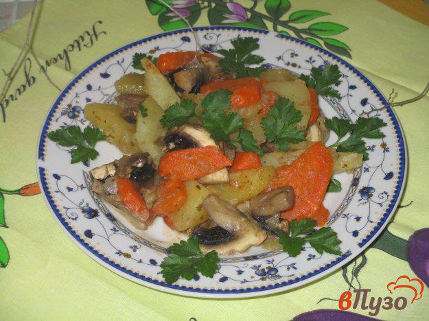 фото рецепта: Куриные сердечки с овощами