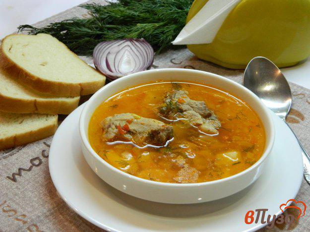 фото рецепта: Картофельный суп со свиными ребрышками