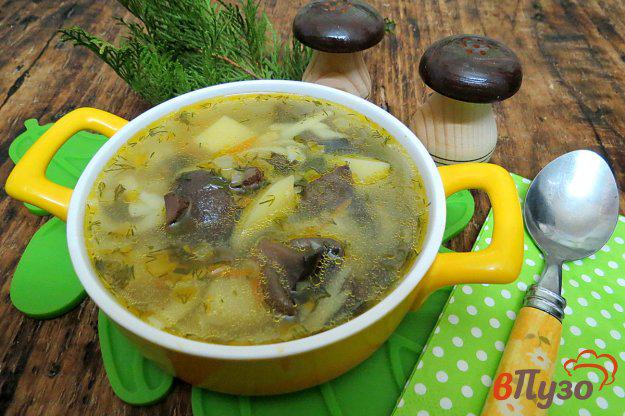фото рецепта: Суп постный с грибами и лапшой