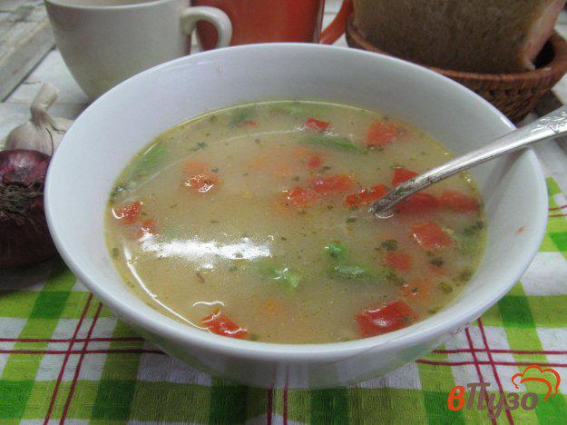 фото рецепта: Суп «садовника» с фасолью горошком и помидором