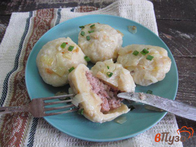 фото рецепта: Картофельные галушки с мясным фаршем