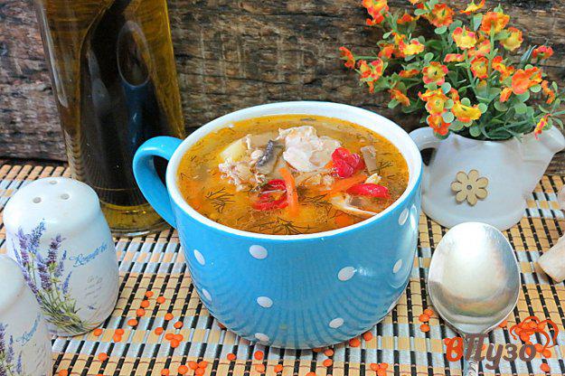 фото рецепта: Овощной суп с чечевицей