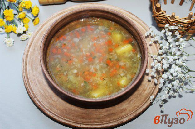 фото рецепта: Гороховый суп со свининой и копченой колбасой