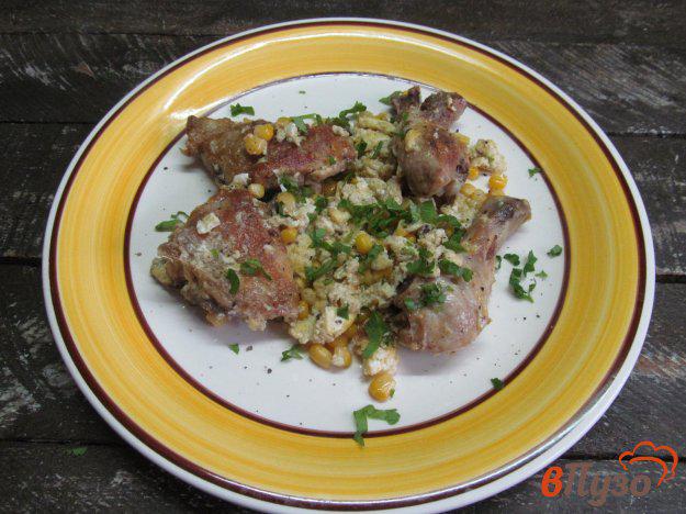фото рецепта: Курица с яйцом и кукурузой