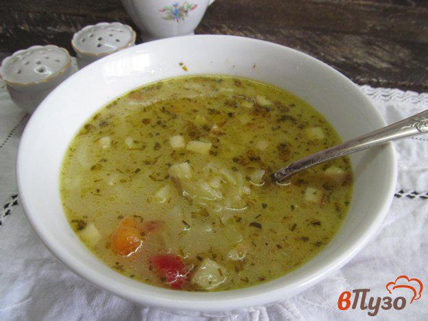 фото рецепта: Рисовый суп с капустой на беконе