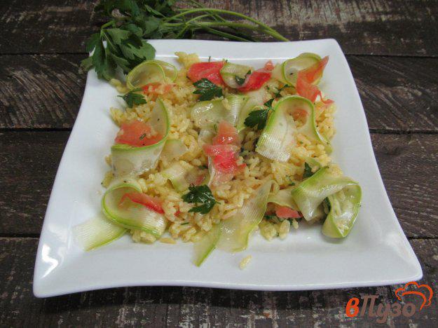 фото рецепта: Рис с кабачком и маринованным имбирем