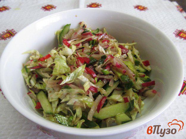 фото рецепта: Салат из молодой капусты с редисом и тимьяном