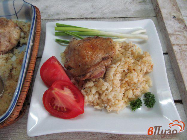 фото рецепта: Курица с рисом в духовке