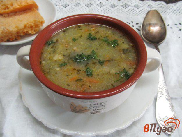 фото рецепта: Овощной суп с мясным фаршем и шпинатом