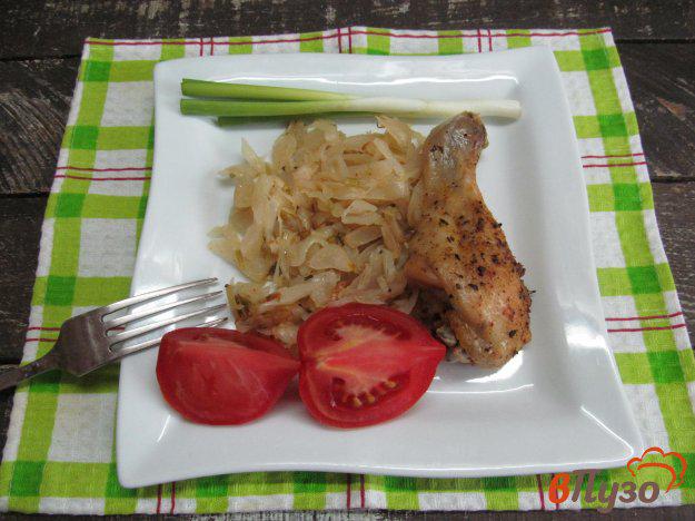 фото рецепта: Курица со свежей капустой в духовке